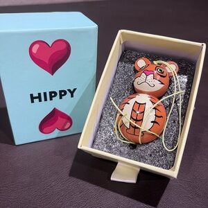 Vibrant Tiger Ornament with Box